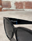 SAINT LAURENT YSL LOGO SL M3 SUNGLASSES ‘BLACK/GREY’