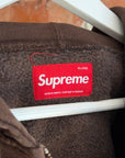 SUPREME FW25 MINI BOX LOGO ZIP HOODIE ‘BROWN’