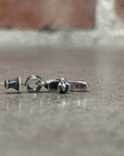 CHROME HEARTS PAVE DIAMOND BABY FAT EARRING ‘SILVER’