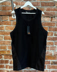 Y-3 FLORAL PANELED TANK TOP ‘BLACK’