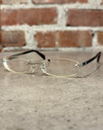 GUCCI TOM FORD HALF FRAME TITANIUM EYEGLASSES ‘MULTI’