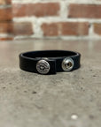 CHROME HEARTS RS3 SPIKE LEATHER BRACELET ‘BLACK’