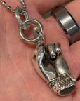CHROME HEARTS RS MIDDLE FINGER NECKLACE ‘SILVER’