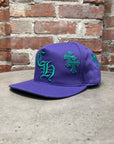 CHROME HEARTS CEMTERY CROSS PATCH HAT ‘GREEN/PURPLE’