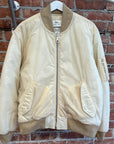 STUSSY REVERSIBLE MA-1 FLIGHT BOMBER JACKET ‘CREAM’