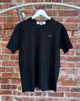 CDG PLAY LOGO EMBLEM TEE ‘BLACK’