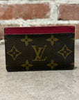 LV MONOGRAM CARD HOLDER ‘BROWN/CHERRY’