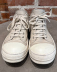 RICK OWENS MAINLINE LEATHER RAMONE LOW SNEAKERS ‘CREAM’