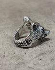 GUCCI ANGER FOREST WOLF HEAD RING ‘SILVER’