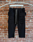 RICK OWENS NWT DRKSHDW HEAVY COTTON CREATCH CARGO PANTS (L) ‘BLACK’