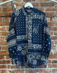 KAPITAL VINTAGE BANDANA OVERSIZED BUTTON UP SHIRT ‘NAVY’