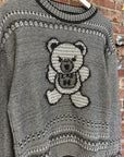 HYSTERIC GLAMOUR BEAR EMBROIDERY COTTON KNIT SWEATER ‘GRAY’