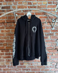 CHROME HEARTS FLORAL HORSESHOE ZIP UP HOODIE ‘BLACK’