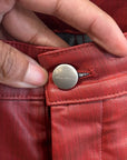 RICK OWENS SS24 LIDO TYRONE WAXED DENIM ‘RED’