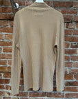 RAF SIMONS X FRED PERRY MOCK NECK LONG SLEEVE ‘CREAM/YELLOW’