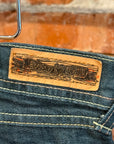 EVISU X PUMA LOW-RISE BOOTCUT DENIM ‘INDIGO/MINT’