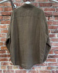 EVAN KINORI TUMBLED LINEN BIG SHIRT ‘BROWN’