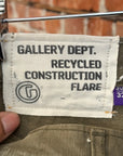 GALLERY DEPT RECYCLED RECONSTRUCTION FLARE PANTS ‘GREEN’