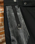 RICK OWENS SS19 BABEL PATCHED KARLOFF PANTS ‘BLACK’