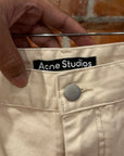 ACNE STUDIOS FACE LOGO CARPENTER PANTS ‘CREAM’
