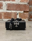 CHROME HEARTS DOUBLE PLUS LEATHER BRAID NECKLACE ‘BLACK/SILVER’