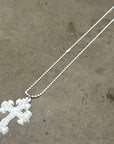 DEAL DESIGN SILICONE GL CROSS NECKLACE ‘WHITE’
