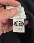 CHROME HEARTS ONLINE EXCLUSIVE SILVER GLITTER LOGO HOODIE ‘BLACK/SILVER’
