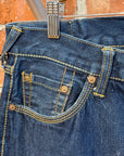 EVISU LOT 0000 PAINTBRUSH DIACOCK DENIM 'INDIGO/WHITE'