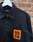 RAF SIMONS RS LOGO PATCH DENIM JACKET ‘BLACK’