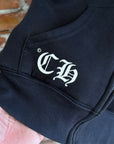 CHROME HEARTS VINTAGE THERMAL HORSESHOE ZIP HOODIE ‘BLACK’