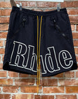 RHUDE RH LOGO SHORTS ‘BLACK’
