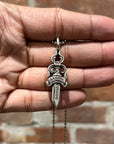 CHROME HEARTS DOUBLE DAGGER NECKLACE ‘SILVER’