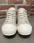 RICK OWENS FW25 LEATHER RAMONE LOW SNEAKERS ‘SAND’