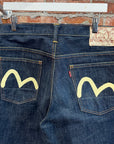 EVISU LOT 2017 FLARED DENIM 'INDIGO/IVORY'