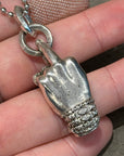CHROME HEARTS RS MIDDLE FINGER NECKLACE ‘SILVER’