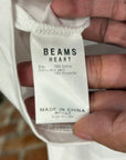BEAMS "LO" BEAR POCKET TEE ‘WHITE’