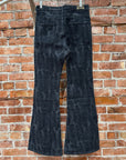 KAPITAL 12OZ 5P FLARED FEATHER PRINT DENIM ‘DARK BLUE’