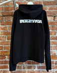 BALENCIAGA FW22 TURNOVER LOGO HOODIE ‘BLACK’