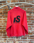 ISSEY MIYAKE SPORT MOCKNECK FULL ZIP COTTON JACKET ‘RED’