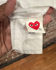 CDG PLAY CAMO HEART TEE ‘WHITE’