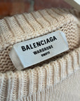 BALENCIAGA SS22 BEBE KNIT CREWNECK ‘CREAM’