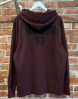 YOHJI YAMAMOTO Y-3 MESH KNIT HOODIE ‘WINE’