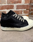 RICK OWENS PONY HAIR RAMONES LOW ‘BLACK’