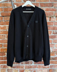 ACNE STUDIOS FACE LOGO CASHMERE CARDIGAN ‘BLACK’