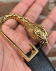 GUCCI TOM FORD TIGER HOOK BELT ‘GOLD/BLACK’