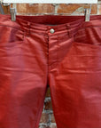 RICK OWENS SS24 LIDO TYRONE WAXED DENIM ‘RED’