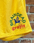 BRAINDEAD GRAFIX BASKETBALL SHORTS ‘YELLOW’