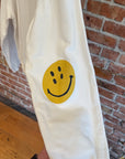 KAPITAL SMILEY PATCH CREWNECK ‘WHITE’