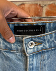 WHO DECIDES WAR CHURCH WINDOW JORTS ‘INDIGO’