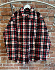 BALENCIAGA FW18 OVERSIZED QUILTED FLANNEL JACKET ‘MULTI’